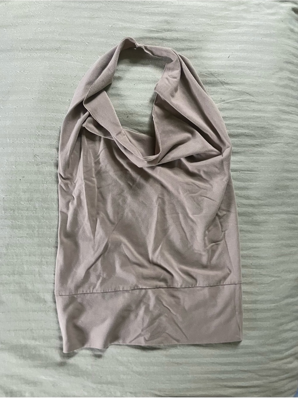 Maya Devi Taupe Cowl Neck Tank Top